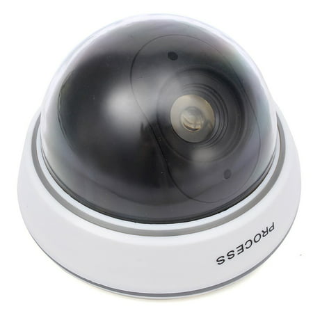 Dummy CCTV Dome Security Camera Flashing LED Indoor Outdoor Warning SURVEILLANCE